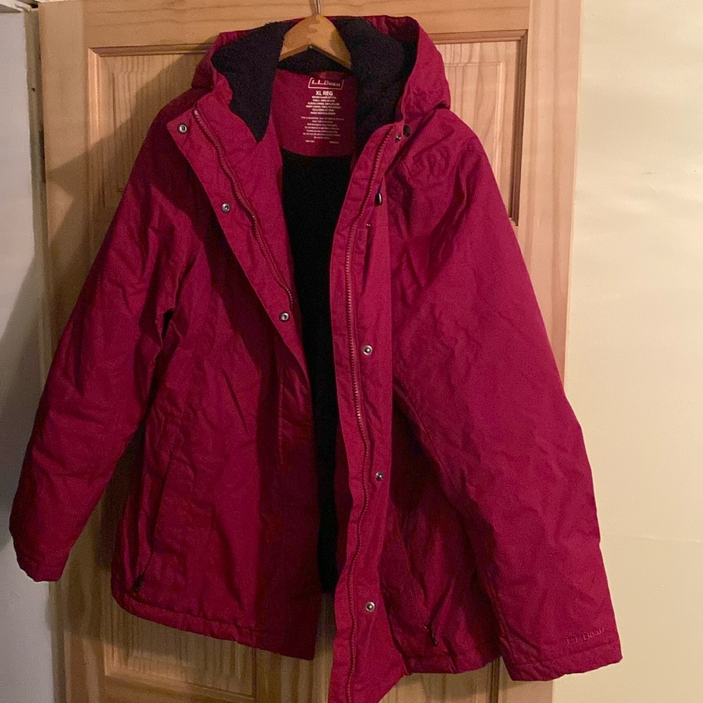 L.L Bean Woman’s Winter Warm Jacket XL  Insulated Fleece Coat